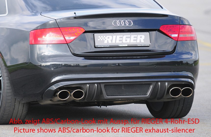 Diffuser Audi A5 s-line Rieger dubbele uitlaat links + rechts