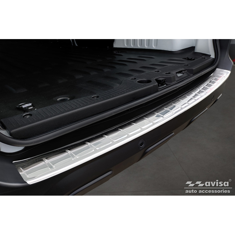 Protection de seuil arrière inox sur mesure pour Renault Express Furgon 2021- 'Ribs'