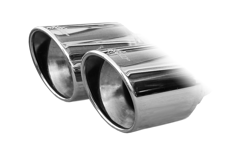100% Inox Échappement Sport sur mesure pour Audi A3 8P 2.0 16V TFSi (200cv) (excl. Quattro) 2005- 2x80mm X-Race