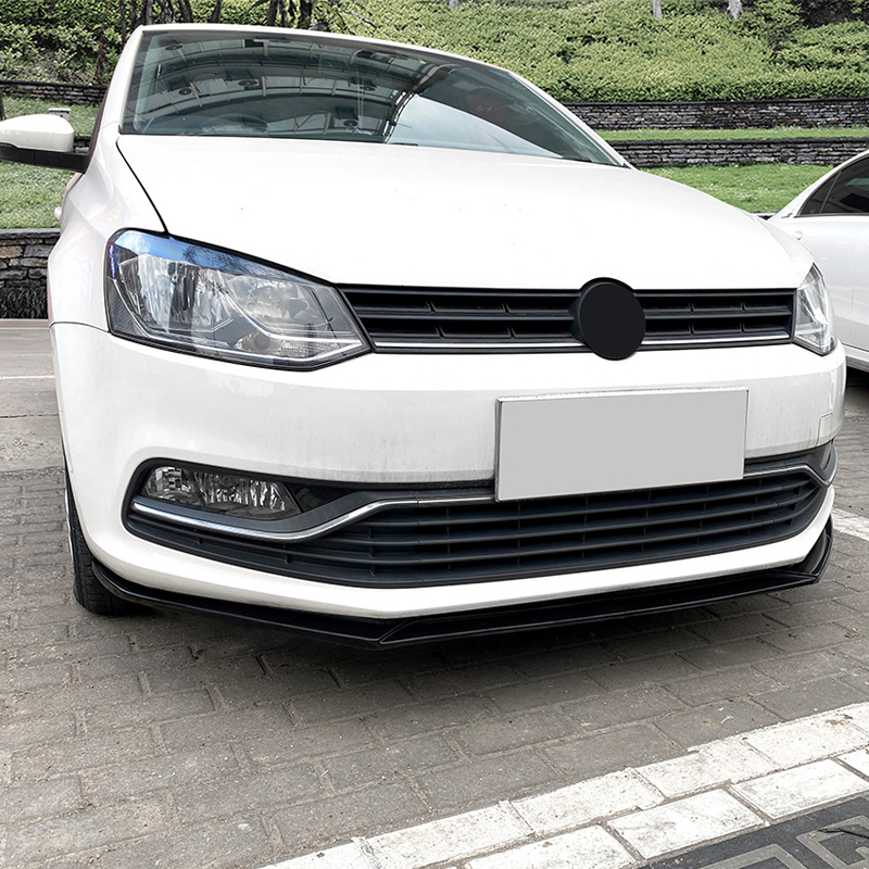 Spoiler avant sur mesure pour Volkswagen Polo 6R/6C 2009-2017 excl. GTi/GT/WRC (ABS Noir luisant)