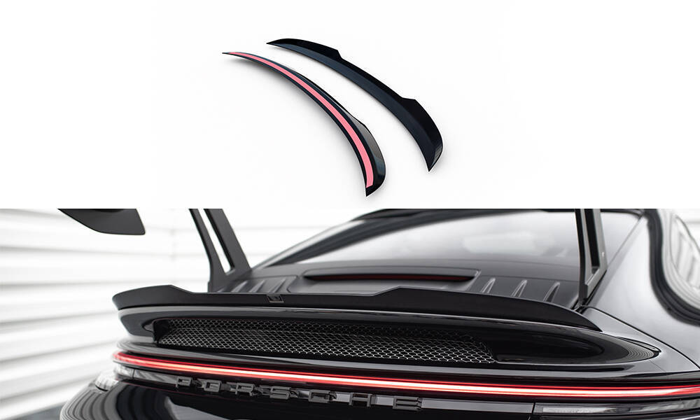 Spoiler V.2 Porsche 911 992 GT3 Maxton Glans Zwart