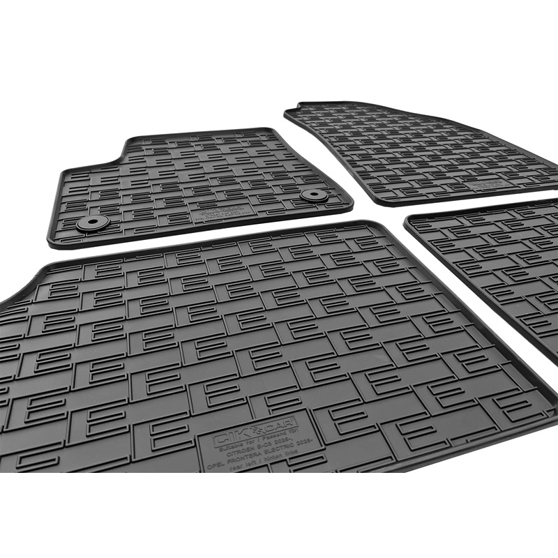 CIKCAR Set tapis de caoutchouc sur mesure pour Opel Frontera / Citroën C3 Aircross 2024- (EV) (4-pièces + points de fixage)