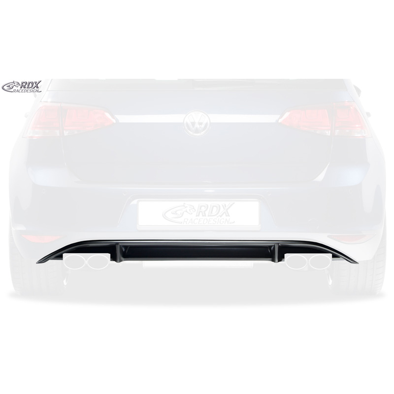 Jupe arrière 'Diffuseur' sur mesure pour Volkswagen Golf VII HB 3/5-portes 2012- 'R-Look' excl. GTi/GTD (PUR)