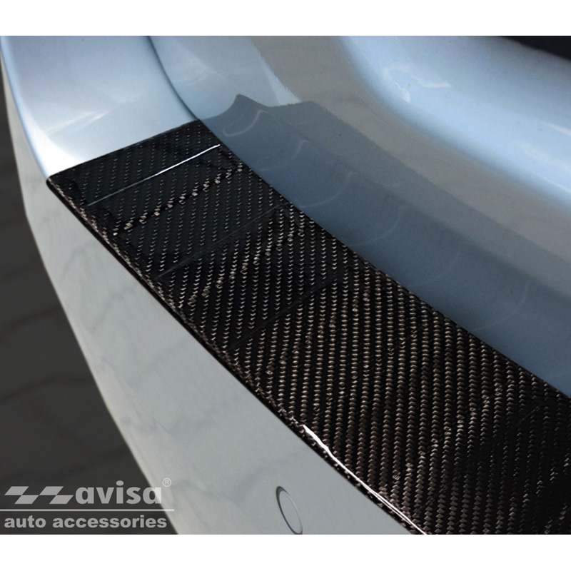 Protection de seuil arrière carboné 3D sur mesure pour BMW Série 5 F11 Touring 2010-2016 'Ribs'