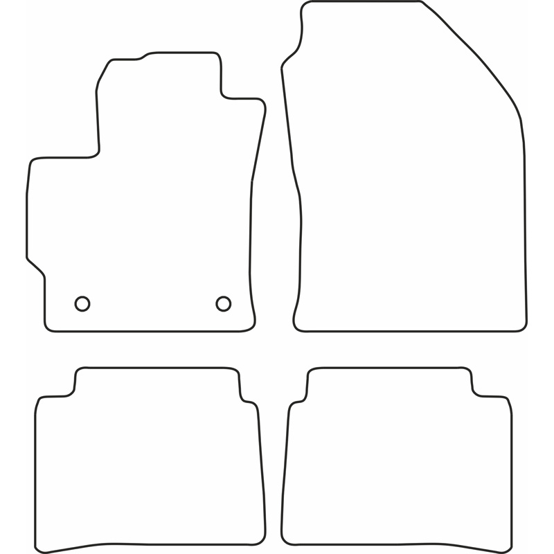Set de tapis de sol sur mesure pour Toyota Corolla Sedan/Touring Sports 2019-