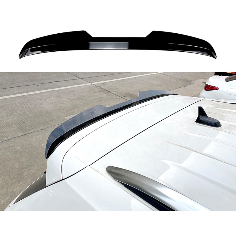 Becquet de toit (Spoiler Cap) sur mesure pour Volkswagen Tiguan II R-Line Facelift 2020-2024 (ABS Noir Luisant)