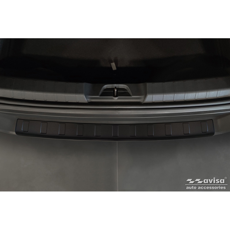 Protection de seuil arrière inox noir mat sur mesure pour Jeep Avenger + EV 2023- 'Ribs'