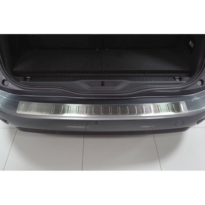 Protection de seuil arrière inox sur mesure pour Citroën C4 Grand Picasso 2013- & C4 Grand Spacetourer 2018- 'Ribs'