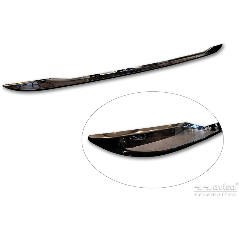 Avisa Moulure de hayon en Inox Noir Chrome sur mesure pour Toyota Yaris (P21) 2020-2024 & Facelift 2024-