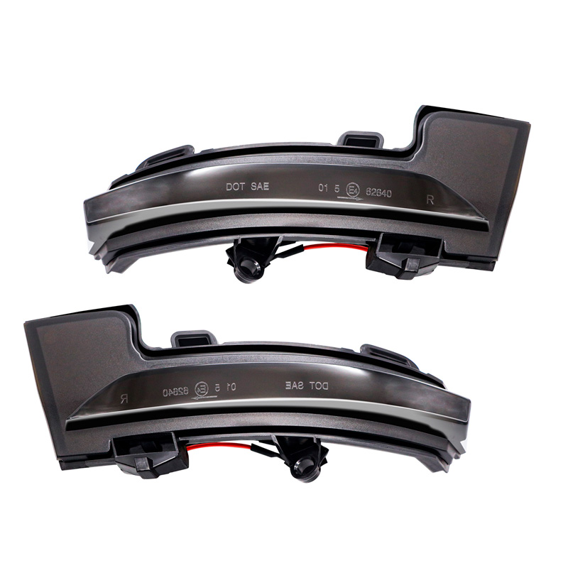 Set de Clignotants de Rétroviseurs LED sur mesure pour Skoda Octavia III 2013-2020 & Volkswagen T-Roc 2017-2020 / T-Cross 2019- - Fumée - incl. Feux Dynamiques