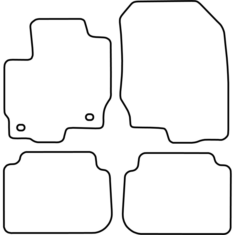 Set de tapis de sol sur mesure pour Mitsubishi Colt 5 portes 2004-2009
