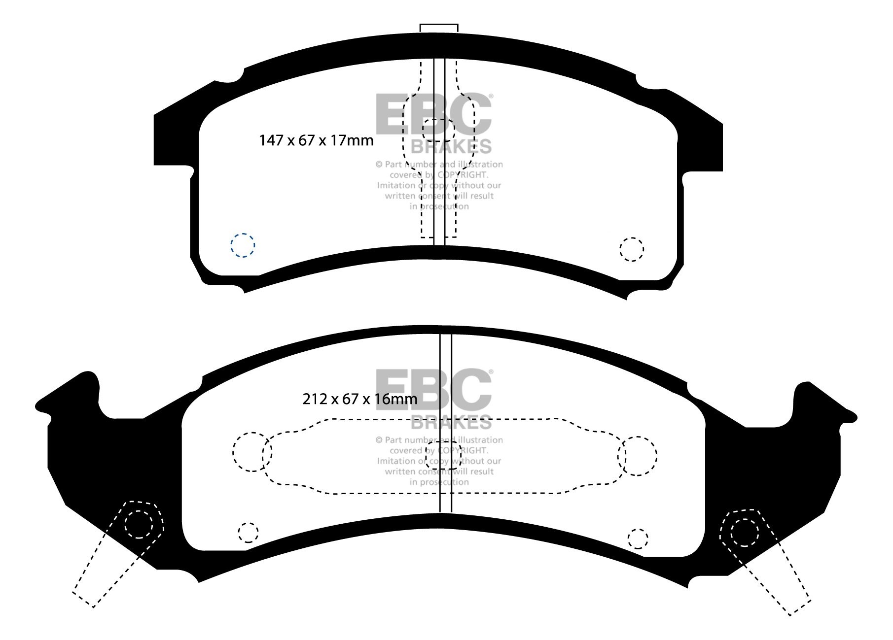 EBC Brakes PONTIAC Firebird 3.4 1993 Remblokken voorzijde