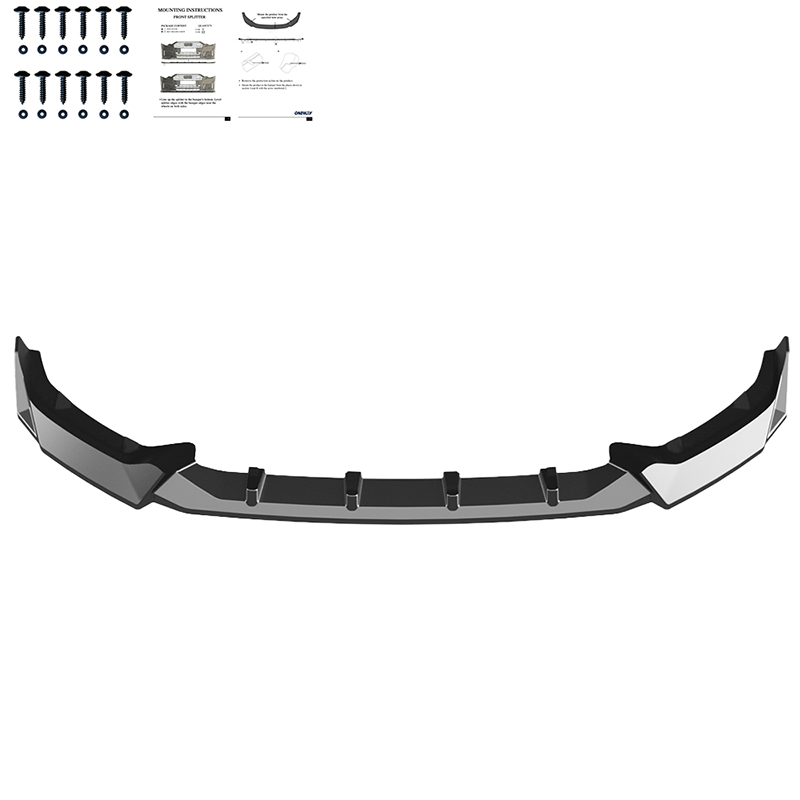 Oneway Spoiler avant sur mesure pour BMW Serie-5 G60/G61 Sedan/Touring M-Pack 2023- incl. i5 - Noir luisant