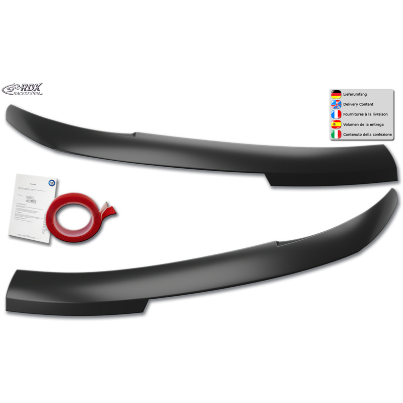 RDX Spoilers de phares sur mesure pour Renault Master IV 2024- & Nissan Interstar 2024- (ABS)