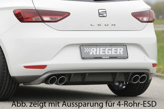 Diffuser Seat Leon F5 Rieger dubbele uitlaat links carbon-look