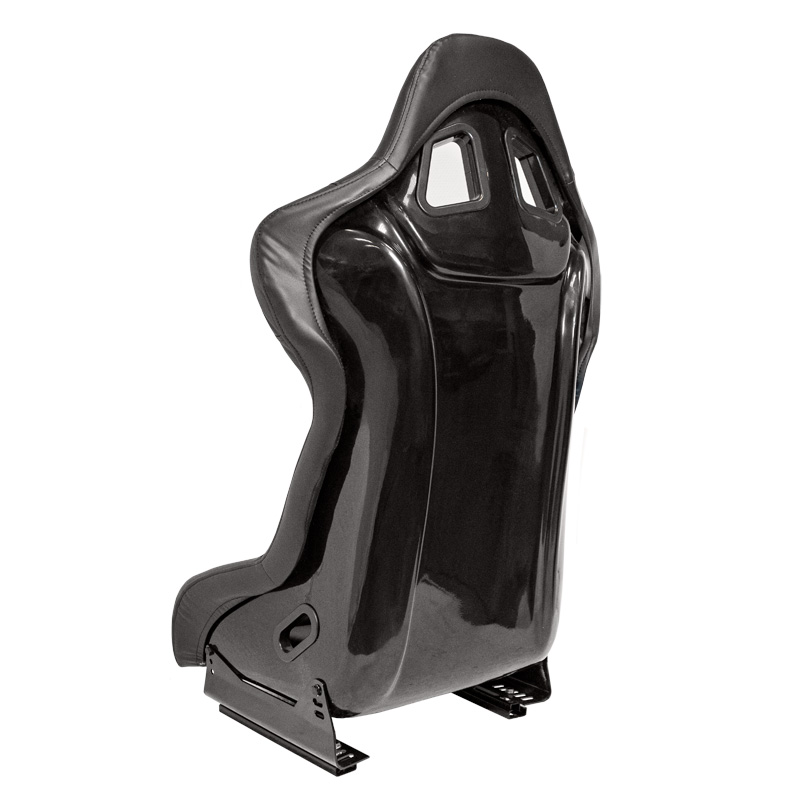 Siège baquet 'RR' - Simili Cuir Noir - Dossier fixe en polyester - incl. glissières