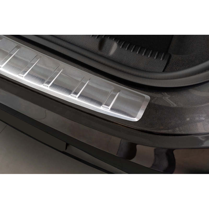 Protection de seuil arrière inox sur mesure pour Mercedes EQE (V295) 2022- 'Ribs'