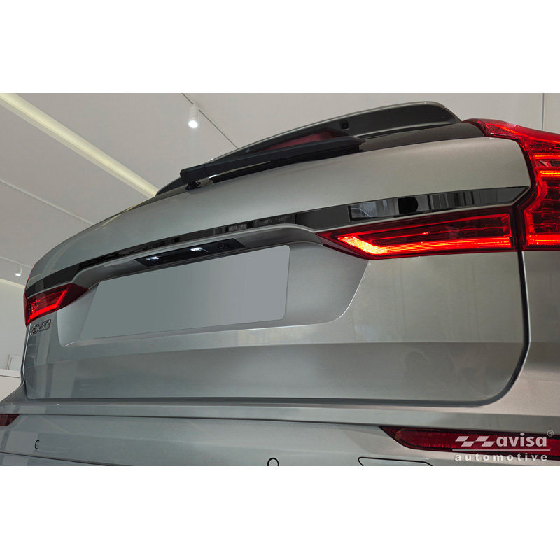 Avisa Moulure de hayon en Inox Noir Chrome sur mesure pour Volvo XC60 II 2017-2021 & Facelift 2021-