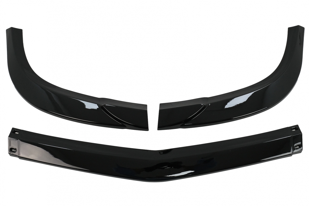 Voorspoiler Mercedes C klasse W204 S204 C204 Sport Line Facelift (2011-2015) Glans Zwart