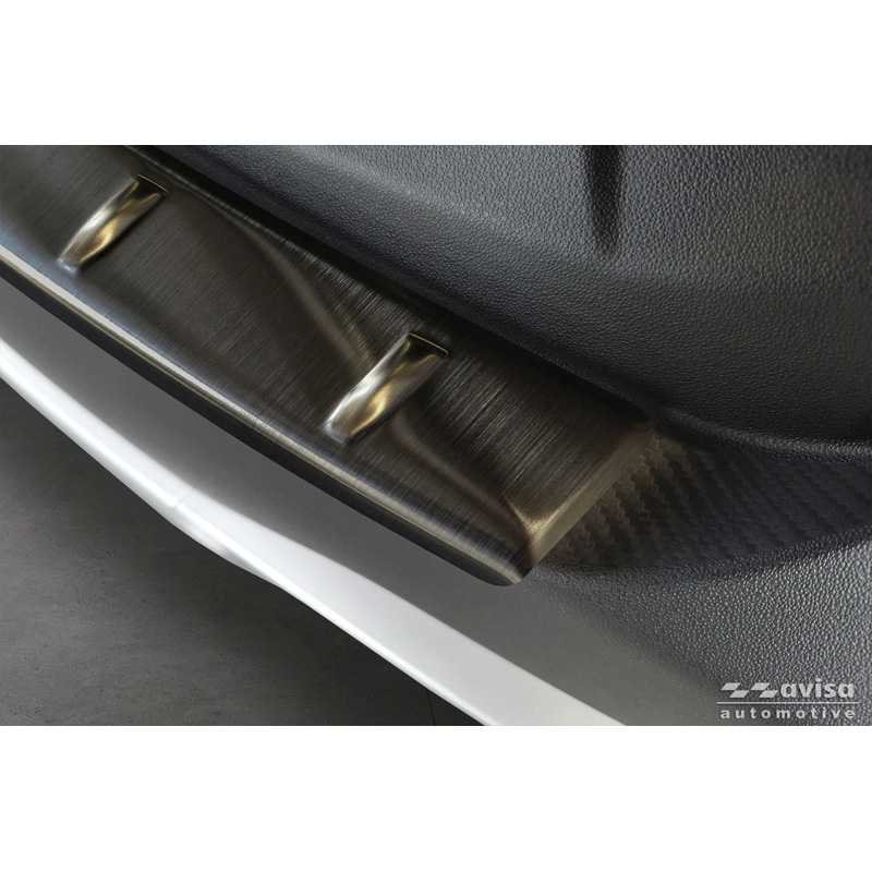 Avisa Protection de seuil arrière inox noir sur mesure pour Omoda 5 2024- 'Ribs'