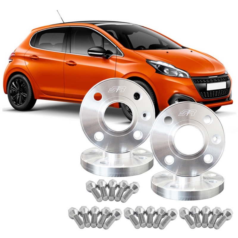 Simoni Racing Kit d'Élargisseurs de Roue en aluminium - 2x16mm(AV) - 2x20mm(AR) (Moyeu 65,1mm) avec boulons de roue - sur mesure pour Peugeot divers