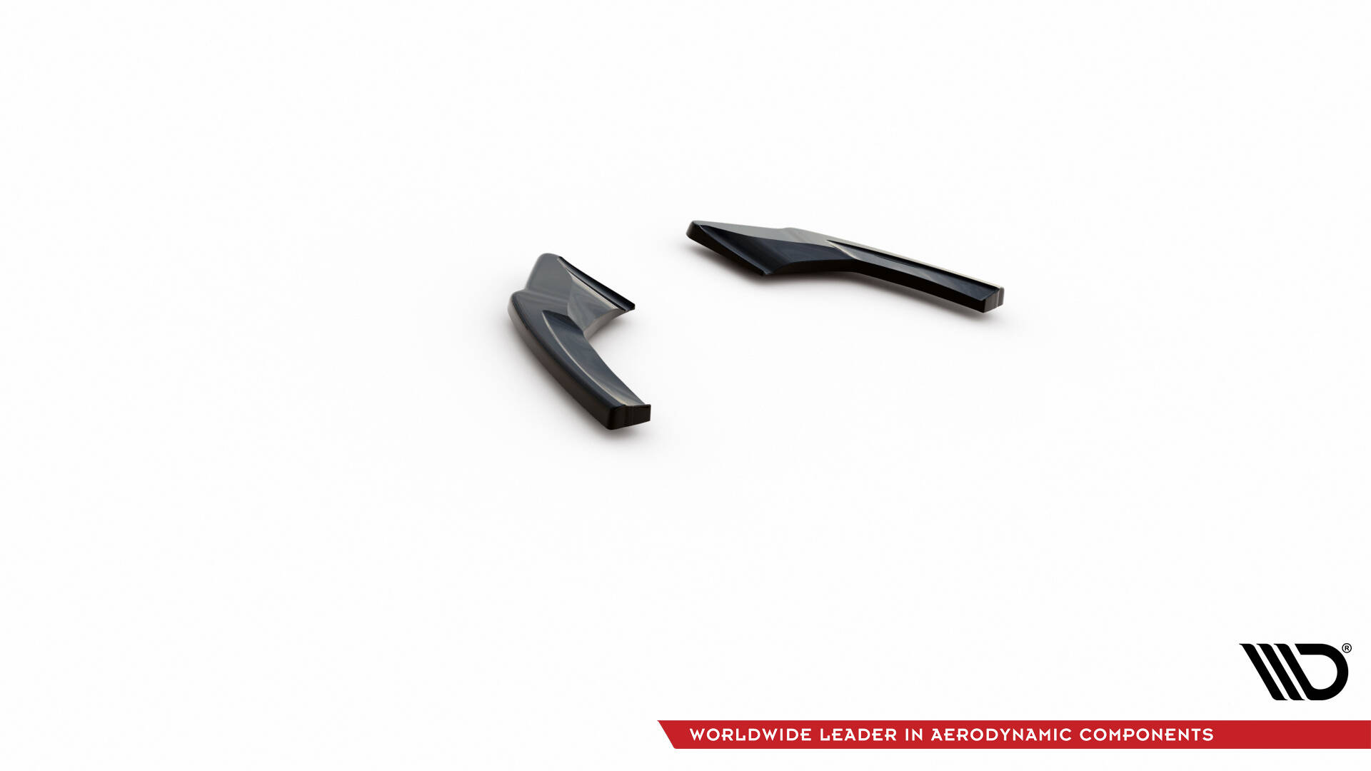 Achterzij Spoilers V.2 Volkswagen Golf 8 GTI Clubsport Maxton Glanzend Zwart