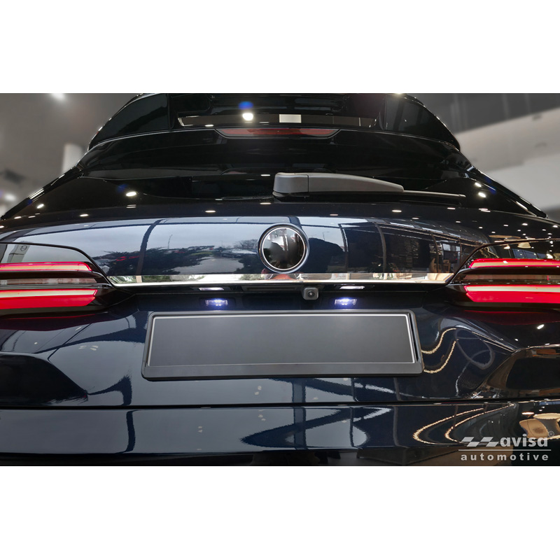 Avisa Revêtement d'habillage du hayon du coffre inox Chrome sur mesure pour BMW X5 IV (G05) M-Sport 2018-2023 & Facelift 2023-