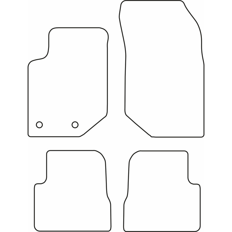 Set de tapis de sol en velours sur mesure pour Jeep Avenger & Fiat 600 (essence) 2023-