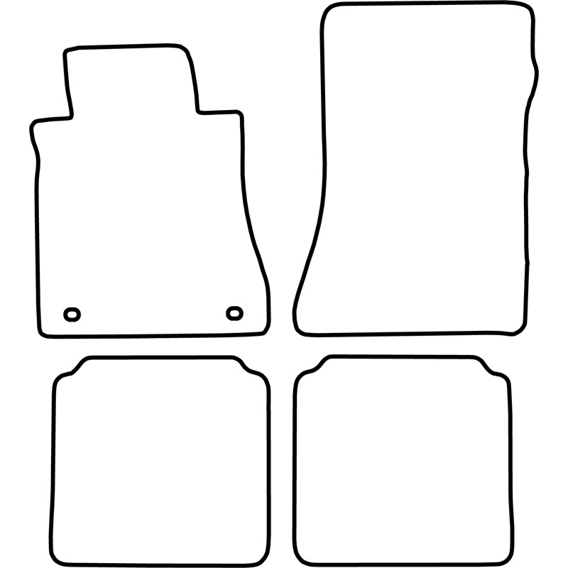 Set de tapis de sol en velours sur mesure pour Mercedes Classe S W126 1971-1991