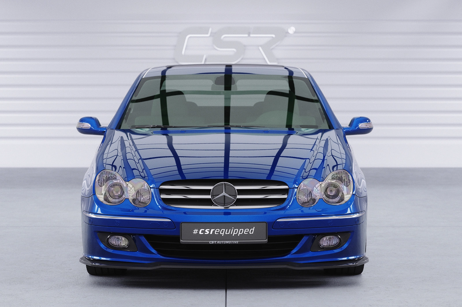 Voorspoiler Mercedes-Benz CLK A209 / C209 Glans Zwart van CSR Automotive (2005-2009 Facelift)