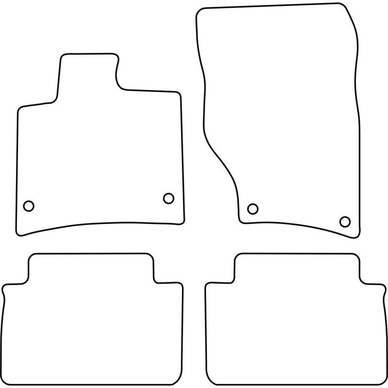 Set de tapis de sol en velours sur mesure pour Audi Q7 2006-2015