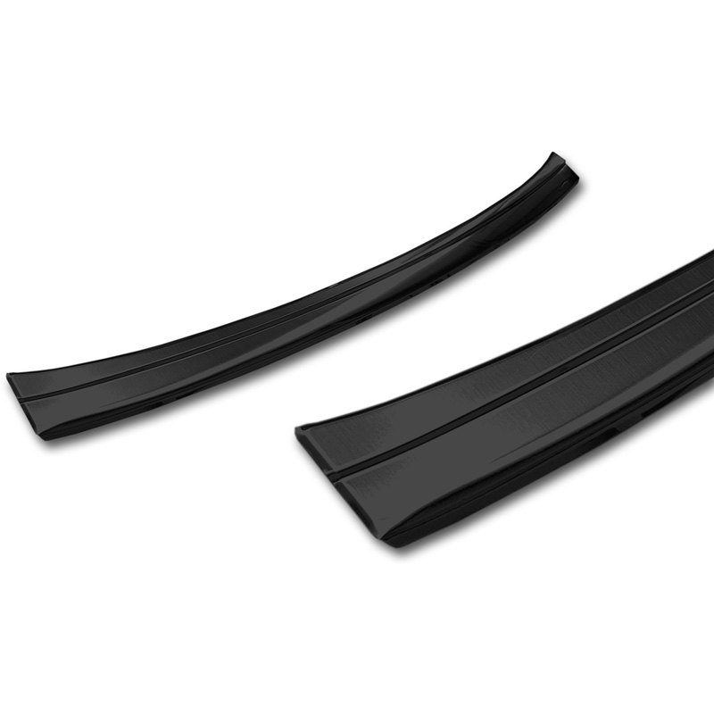 Protection de seuil arrière inox noir sur mesure pour Seat Leon IV HB / Cupra Leon HB (KL) 5-portes 2020-2024 & FL 2024-