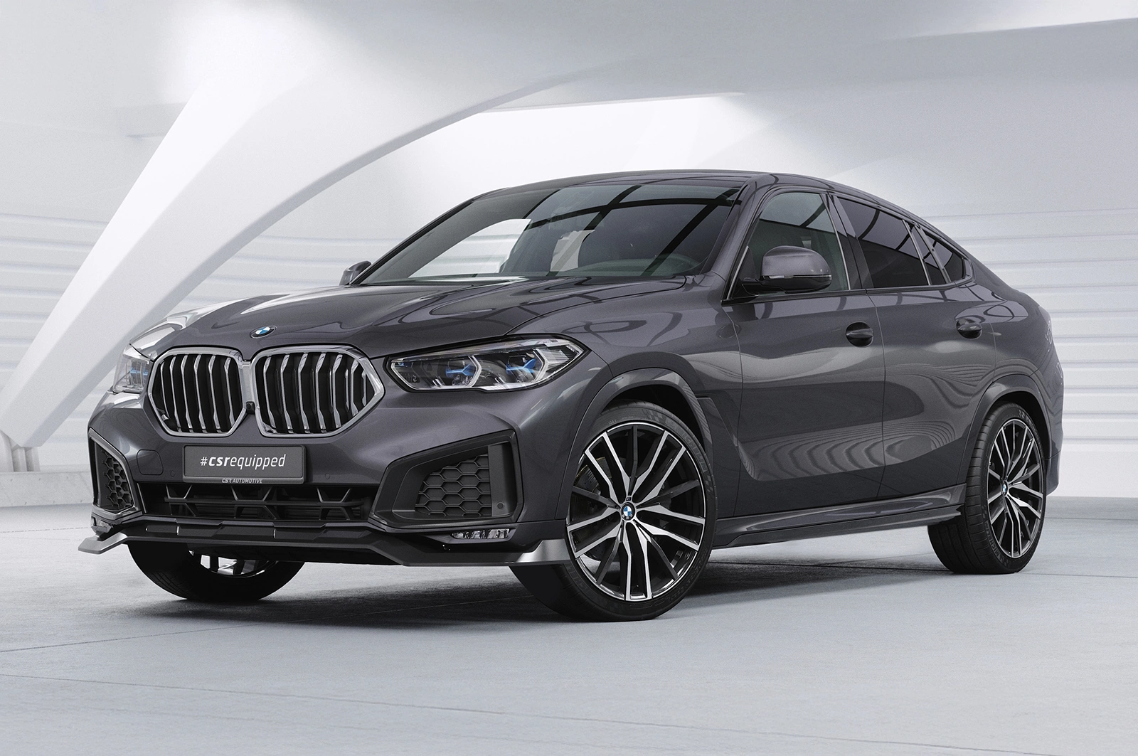 Voorspoiler BMW X6 (G06) Basis glans zwart