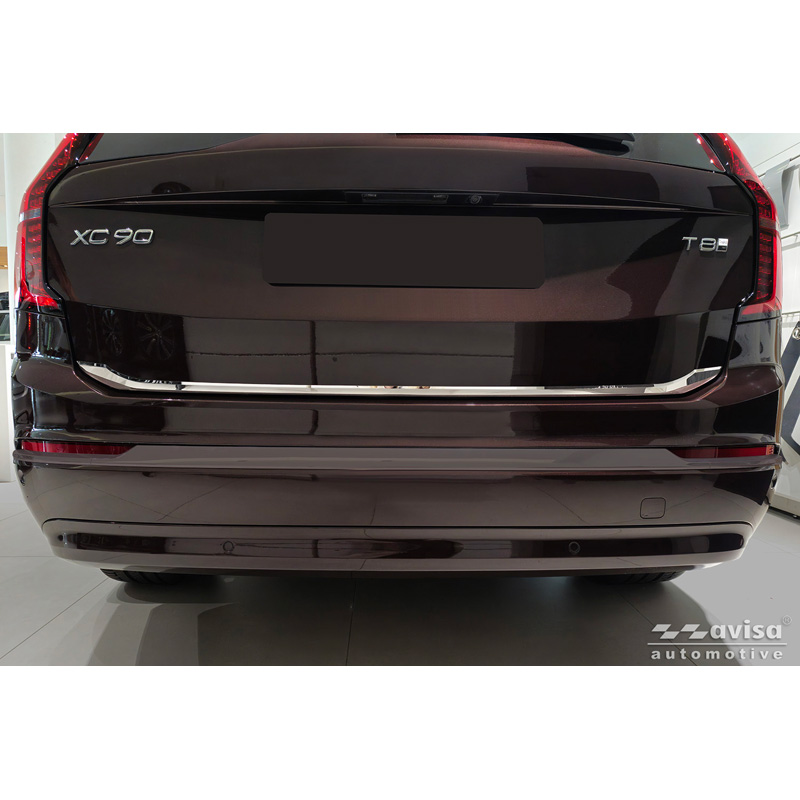 Avisa Revêtement d'habillage du hayon du coffre inox Chrome sur mesure pour Volvo XC90 II 2015-19, Facelift 2019-2024 & Facelift 2024-
