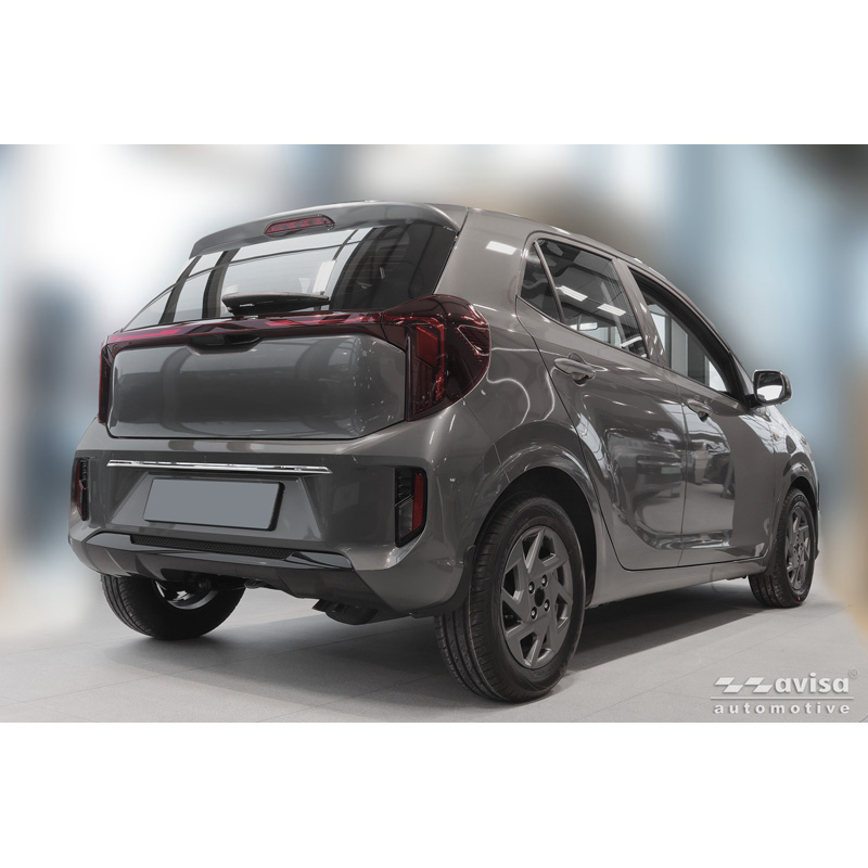 Avisa Revêtement d'habillage du hayon du coffre inox Chrome sur mesure pour Kia Picanto III (JA) Facelift 2024-
