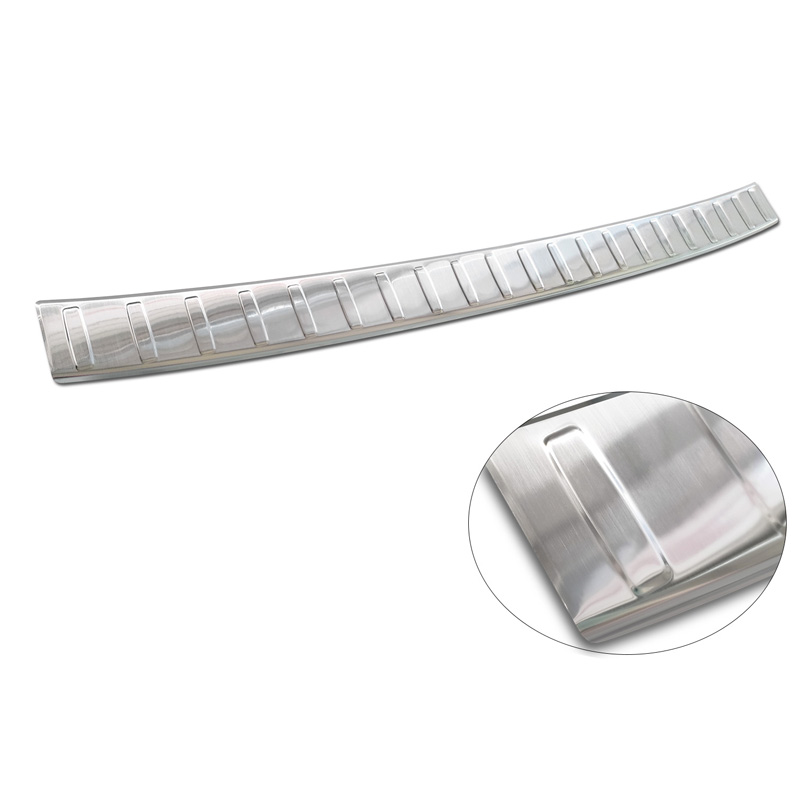 Protection de seuil arrière inox sur mesure pour Citroën C4 Picasso 2013- & C4 Spacetourer 2018- 'Ribs'