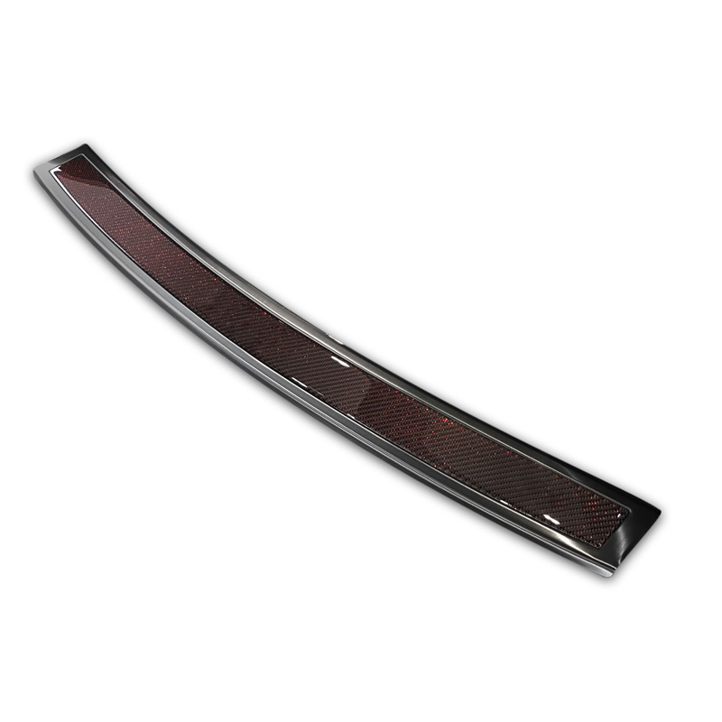 Protection de seuil arrière inox 'Deluxe' sur mesure pour BMW X3 F25 2014-2017 Noir/Carbone Rouge-Noir