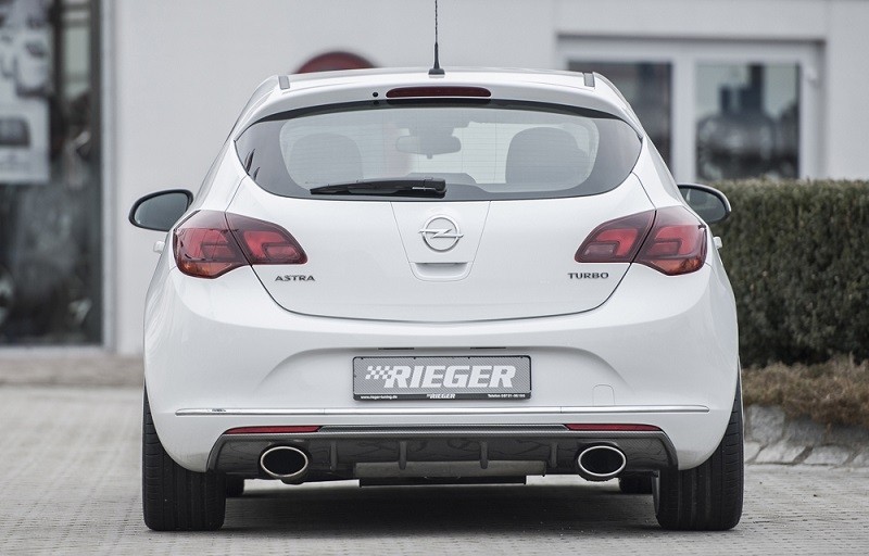 Achteraanzet Carbon-look Rieger Opel Astra J 5-deurs (2-uitspari