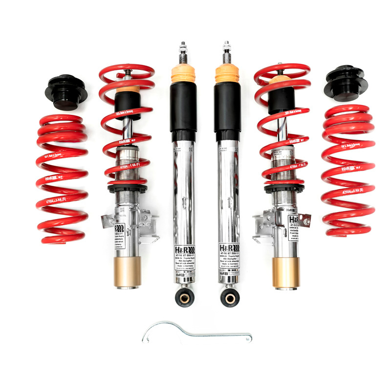 H&R Kit Combiné fileté Twintube Inox Version 1 sur mesure pour Volkswagen T7 Multivan 1.5/2.0 TSI, 1.5/2.0 TDI & 1.4 eHybrid 2021- excl. module de désactivation