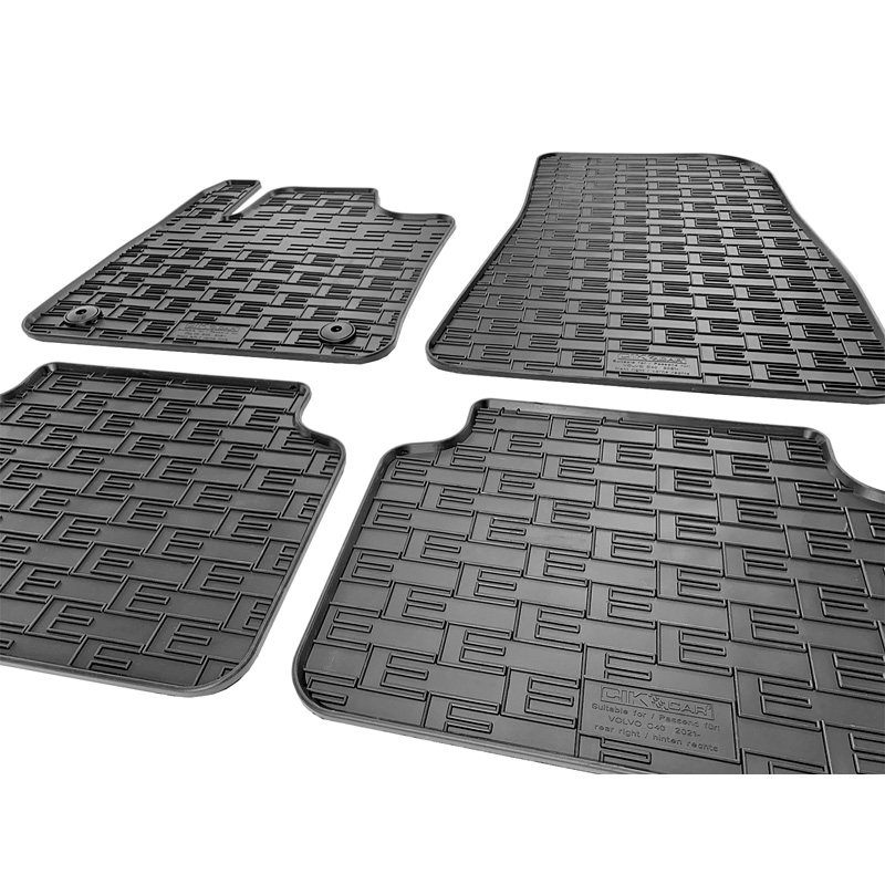 Set tapis de caoutchouc sur mesure pour Volvo C40 Recharge 2021- & XC40 Recharge 2021- (4-pièces + points de fixage)