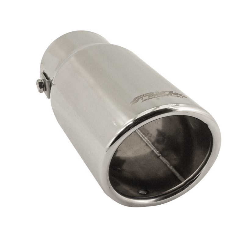 Simoni Racing Embout d'Échappement Rond/Oblique Inox - Ø76xL180mm - Montage ->64mm