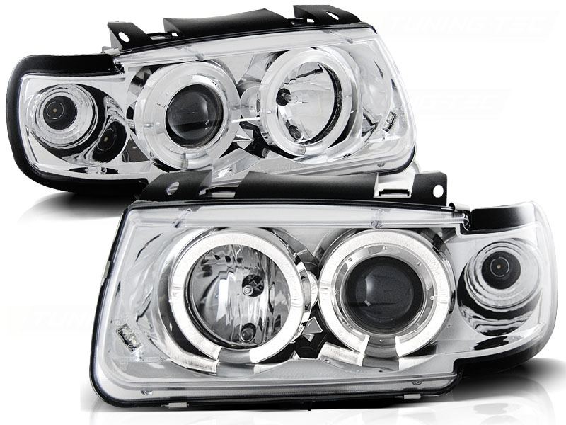 Phares VW Polo 6N Angel Eyes chrome