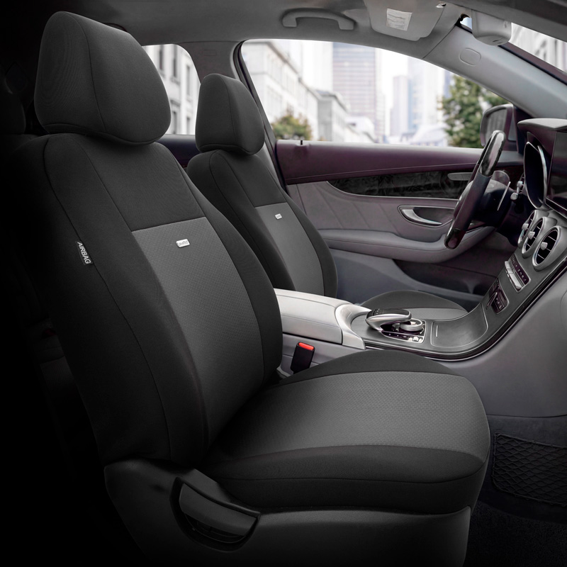 otoM Housse de sièges universel en textile 'SelectedFit Flex' Noir - 10-pièces - adapté aux Side-Airbags