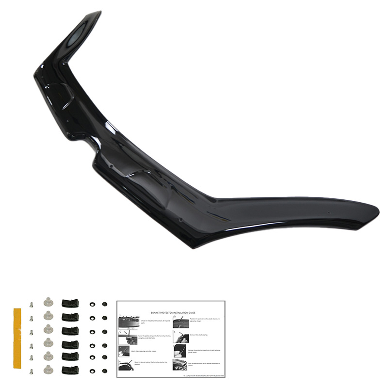 Protection du capot sur mesure pour Renault Kangoo 2ème Gen. Facelift 2014-2019 - Noir brillant