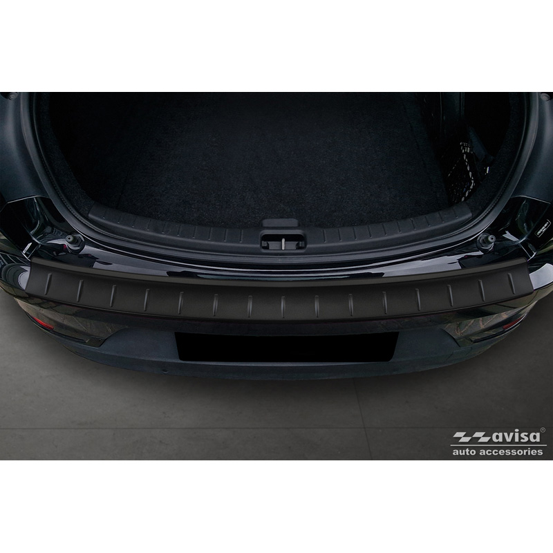 Protection de seuil arrière inox noir mat sur mesure pour Polestar 2 2019-2023 & Facelift 2023- 'Ribs'