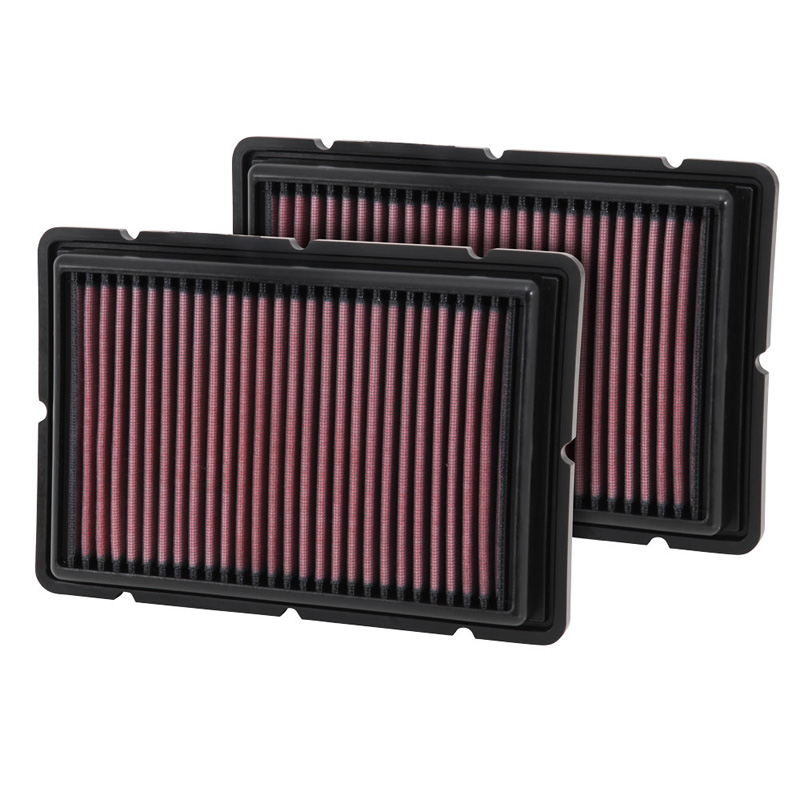 K&N Filtre à air de remplacement sur mesure pour Ferrari 360 3.6 1999-2005, F430 4.3 2005-2010 (ensemble de 2 pièces) (33-2494)