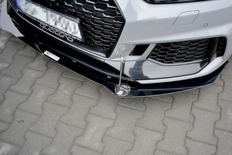 Voorspoiler Audi RS5 F5 Coupe / Sportback Racing V.1 Glanzend Zwart