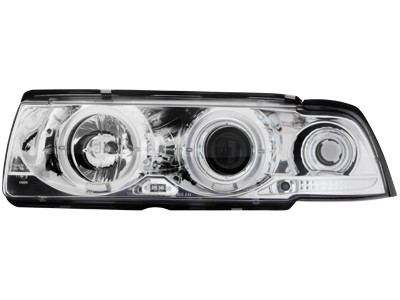 Phares BMW E36 coupe Angel Eyes chrome