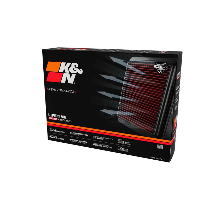 K&N Filtre à air de remplacement sur mesure pour BMW X5 (G05), X6 (G06), X7 (G07), XM (G09) 4.4L V8 (ensemble de 2 pièces) (33-5144)