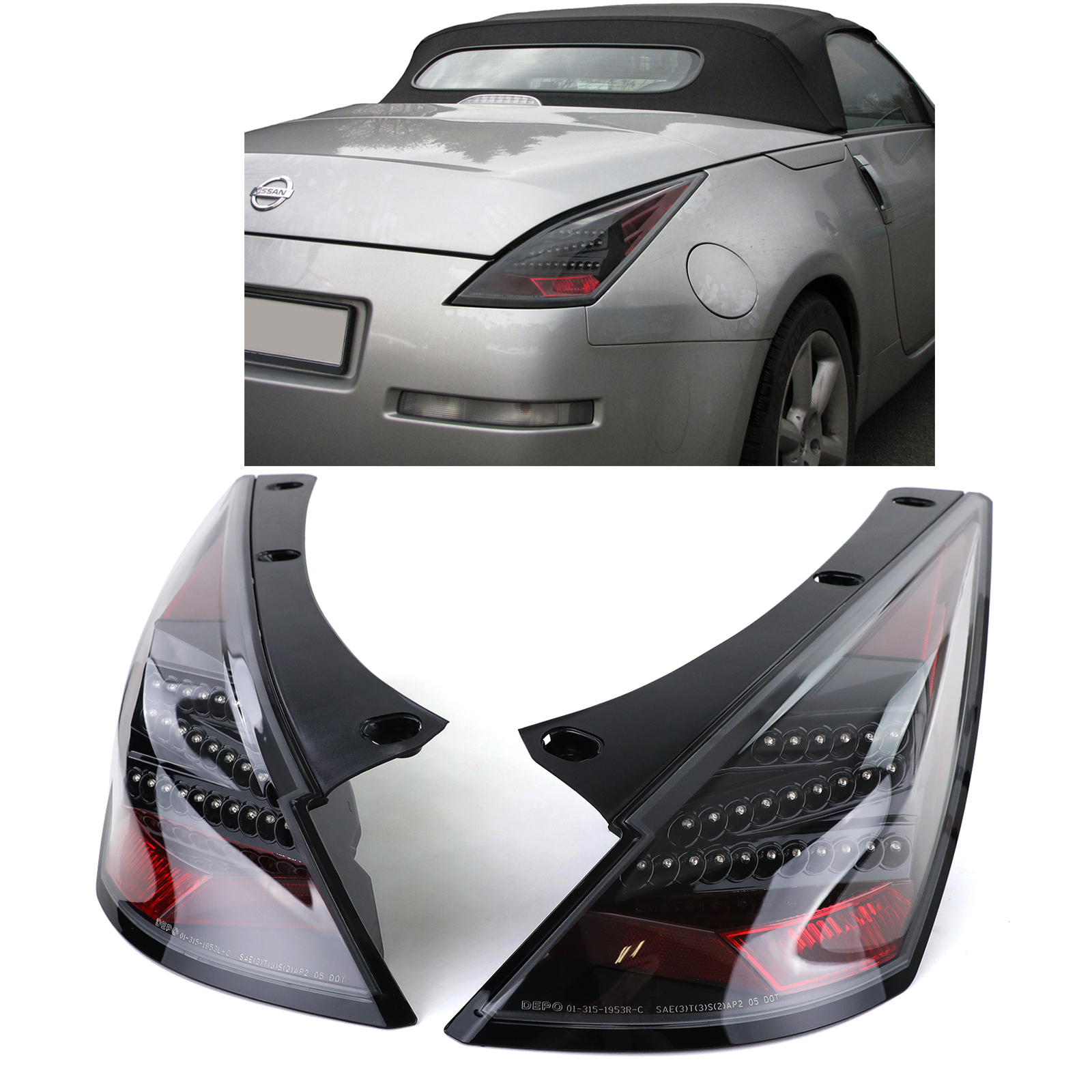 Feux arriere Nissan 350Z noire